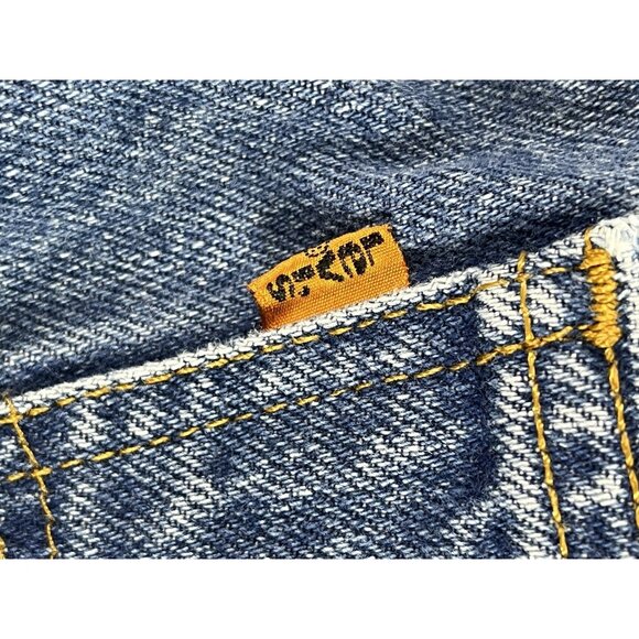 VTG Levi's 505 Orange Tab Regular Straight Leg Blue Jeans 33x34 Made In USA 1995 - Picture 5 of 10